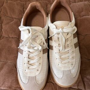 Gola White and Tan Athletic Shoes